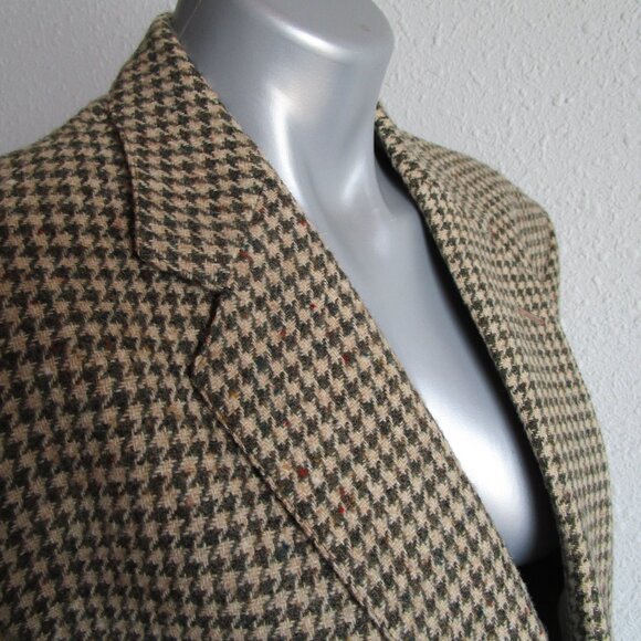Irish wool tweed dinner jacket, multiple inside pockets, double vent, hand woven - Picture 2 of 16